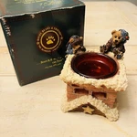 Boyds Bears & Friends The Elves Toasty Warm 1993 Christmas Candle Holder Vtg. Fixed Price $12.00.