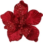 6 Pack Chunky Glitter Christmas Flowers Large Velvet Poinsettia Wine Red. Fixed Price $31.42.
