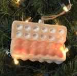 Cody Foster One Dozen Brown Organic Eggs Glass Christmas Ornament New. Fixed Price $19.99.