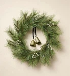 Hearth & Hand 26" Long Needle Pine White Berry Christmas Wreath Bell Ornaments. Fixed Price $44.99.