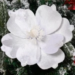 Qingmiao 10 Glitter Christmas Flowers 6 Pcs Artificial Large, White. Fixed Price $26.05.