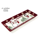 St. Nicholas Square Yuletide Warm Wishes 13.75" Treat Tray Cookie Snowman Trees. Fixed Price $23.95.