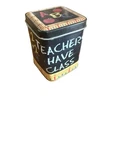 Teachers Have Class Tin Candle With Lid Red Wax School-themed Design 4" Tall. Fixed Price $5.99.