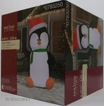 Gemmy Christmas 8.49 Ft Lighted Penguin W/santa Hat & Scarf Airblown Inflatable. Fixed Price $249.99.