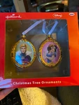 Disney Hallmark Snow White & Evil QUEEN-2 Blown Glass Christmas Ornaments Nib. Fixed Price $17.99.