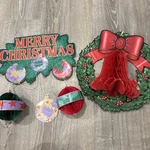 Vtg 1981 Beistle Ornament Wreath Honeycomb Hanging Die Cut Christmas. Fixed Price $13.99.