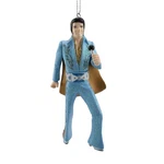 Kurt Adler Plastic Ornament For Christmas Tree, Elvis Presley In Blue Suit. Fixed Price $10.84.