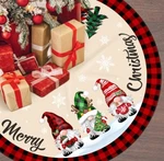 Christmas Tree Skirt 48 Inch Buffalo Plaid Red And Black Gnome. Fixed Price $12.06.
