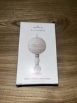 2018 Hallmark Baby's First Christmas Keepsake Ornament Porcelain Rattle Nib Htf. Fixed Price $11.49.
