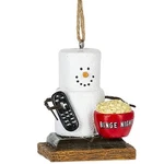 Ganz Smores Binge Tv Snowman Resin Holiday Christmas Ornament, 2.75". Fixed Price $15.20.