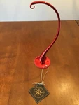 Vintage Christopher Radko Red Glass Ornament Holder 9 Inch Display Stand Hanger. Fixed Price $25.00.