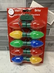 Merry Brite Christmas Light Bulb Necklace Decoration 1.5 Volt Battery New!. Fixed Price $11.66.