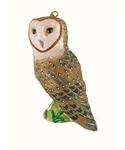 Barn Owl Bird Blown Glass Handcrafted Christmas Ornament Nib Cobane. Fixed Price $23.99.