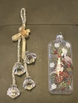 Lot 4 - Glass Crystals & Birds Bottle Ornaments From Melrose Christmas Shop. Fixed Price $7.00.