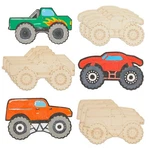 Bright Creations Wooden Cars To Paint - 24 4.6 X 3 Inches, 0.1 Thick. Fixed Price $14.72.