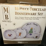 Vintage Merry Brite Christmas Porcelain Dinnerware Set Service For Four. Fixed Price $60.00.