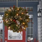 National Tree Company 12-INCH Pre-lit Glittery Bristle Pine Kissing Ball With. Fixed Price $34.00.