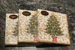 Caspari Christmas Gilded Tree Napkins - 3 Lot Holiday Party Made Germany. Fixed Price $25.00.