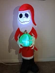 Nightmare Before Christmas Jack Skellington Santa 4 Ft Inflatable Light Up. Fixed Price $30.00.
