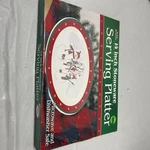 Royal Seasons Stoneware Snowman Stockings Christmas Oval 14" Serving Platter Euc. Fixed Price $13.49.
