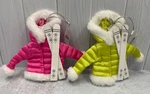 Wondershop Ski Parka Christmas Tree Ornaments Bright Pink Lime Green 6". Fixed Price $13.99.