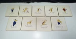9 Pottery Barn Square Reindeer Coasters--cork--christmas Holiday. Fixed Price $44.99.