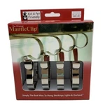 Mantle Clip Stocking Holder Chrome Silver Set Of MC0404 Haute Decor New. Fixed Price $9.34.