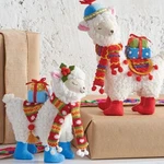 New! Raz Imports 10" Festive Winter Llama Set Of 2 Christmas Tree/wreath/drama. Fixed Price $49.99.