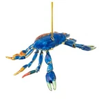 Blue Crab Articulated Cloisonne Metal Christmas Tree Ornament Sea Life Ocean New. Fixed Price $44.98.