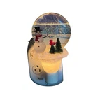 Holiday Christmas Snowman Globe Glitter Night Light 6.5" Tall. Fixed Price $12.00.