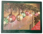 New Retired Hallmark Illuminations Snowflake Snowballs Set 9 Ornaments. Fixed Price $65.50.