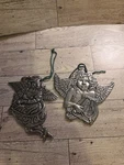 Two Carson Pewter Angel Ornaments Peace Harp Vintage. Fixed Price $10.99.