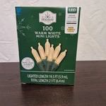 Holiday Time 100 Warm White Christmas Wedding Mini Lights String Indoor Outdoor. Fixed Price $6.00.