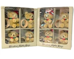 Reed Plush Teddy Bear Napkin Rings 3"H Set Of 8 Vintage Christmas Table Decor. Fixed Price $24.99.