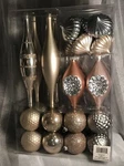 Ashland Shatterproof Christmas Tree Ornaments 32 Pc New Gold Silver Glitter. Fixed Price $25.00.
