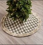 Kirklands Brown Plaid Faux Fur 48" Tree Skirt Christmas Winter Holiday Seasonal. Fixed Price $29.99.