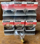 6 Sylvania 40W Clear G25 Globe Light Bulbs Nos Made In Usa Osram S82041 Tested. Fixed Price $42.00.