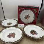 Int China Christmas Story Box Set Of 3-RIMMED Soup Bowls Susan Winget. Fixed Price $27.50.