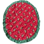 Christmas Red Table Centerpiece Mat Holiday Decoration Oval 17 Vintage. Fixed Price $8.01.