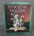 New Costco Jeweled Enamel Gold Metal Stocking Holder Hanger Snowman Free Ship!!!. Fixed Price $69.99.