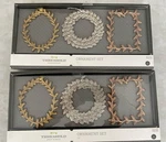 Lot Of 2 Threshold Metallic Ornament Set 3 Piece Bronze Silver Gold Christmas. Fixed Price $29.99.