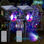 2-PACK Solar Colorful 360 Rotating Led Projector Light Garden Decor Lawn Lamp. Fixed Price $12.99.