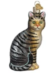 Old World Christmas Tabby Cat Ornament (12554). Fixed Price $22.94.