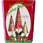 Sparkling Holiday Decor Topiary Trees Set Christmas Vintage Costco 12 15 18. Fixed Price $62.04.
