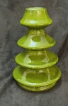 Crate & Barrel Christmas Tree Green Tapered Candle Holder Ceramic 6" Great Cond.. Fixed Price $10.87.