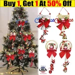 New Christmas Bowknot Santa Claus Jingle Bell Tree Hanging Xmas Decor Gifts. Fixed Price $8.89.