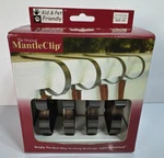 The Original Mantleclip Stocking Holders Set Of 4 Oil Rubbed Bronze New Box. Fixed Price $12.84.