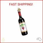 Old World Christmas Red Wine Bottle Glass Blown Ornament For Tree, Han. Fixed Price $22.08.