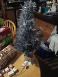 Holiday Time 32 Inch Silver Gray Fiber Optic Christmas Tree Color Changing Usb. Fixed Price $25.00.