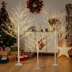 Lightshare Lighted Birch Twig Tree With Fairy 4FT, 6FT And 8FT, Pack Of 3. Fixed Price $150.00.